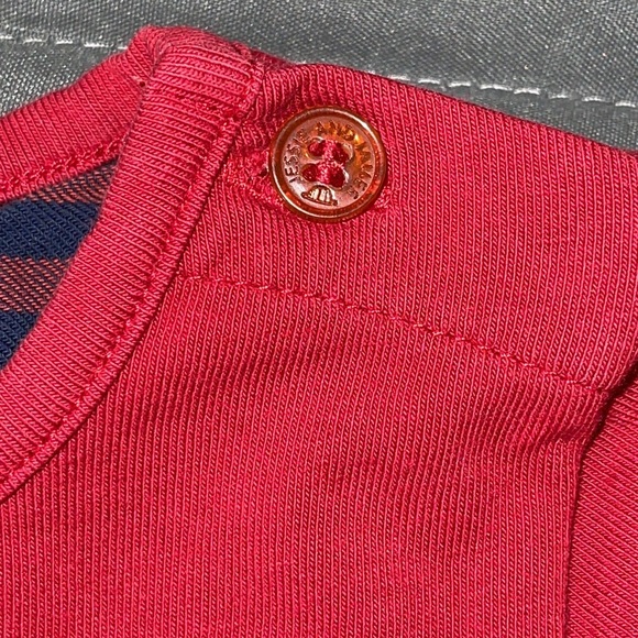 JESSIE AND JAMES LONDON RED BLUE CREAM PLAID LONG SLEEVE RUFFLED DRESS Size 3YR - Picture 7 of 15